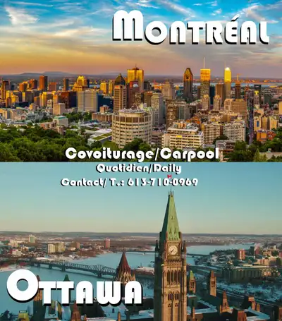 Covoiturage/Rideshare Montreal-Ottawa, View more