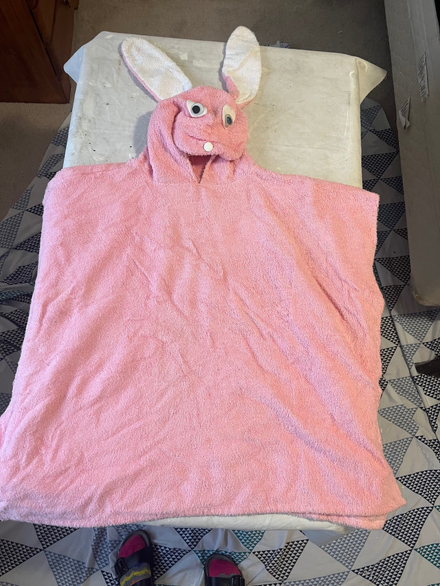 Terry towel pink shower bunny in Clothing - 12-18 Months in Hamilton