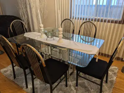 Dinning room set with 6 chairs, View more