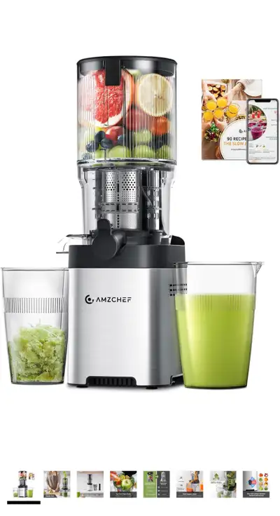 Upgrade your healthy lifestyle with this high-performance AMZCHEF Cold Press Juicer. Designed for co...