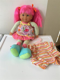 Corolle Les Dollies Trendies Doll Dark Pink Fuschia Rose Freckle