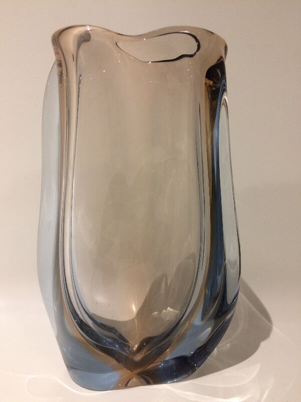 GRAND VASE EN VERRE SOUFFLÉ RÉTRO VINTAGE BLOW GLASS MID CENTURY Art