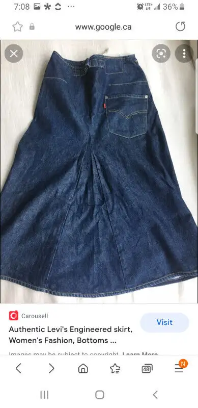 Reduced! Vintage Levis Jean Skirt in Women's - Bottoms in Mississauga / Peel Region - Image 5
