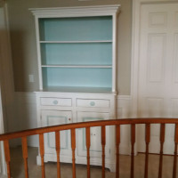 Whitewashed Pine Display Cabinet