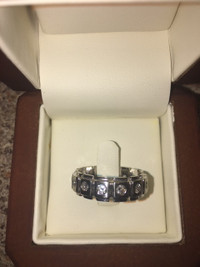 Italian 18K diamond ring for men