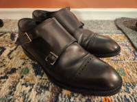 Allen Edmonds Men's 8.5 3E Caravaggio Double Monk Loafers, Black
