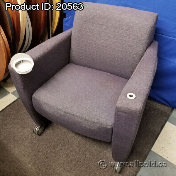 Purple Armchair w/ Swivel Cup Holder in Chairs & Recliners in Calgary