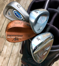 Ping, Cleveland, Wilson wedges:  50 degree - 64 degree