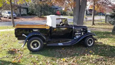 Fiberglass body & fenders. Steel box. Mustang II front end, rear end and 2.8LV6 motor with automatic...