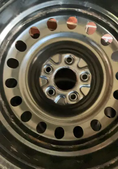 Manufacturer Date April 2021. Bore 65mm bolt pattern 110mm by 5 holes. Tires almost perfect. Bought...