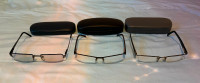 3 Pairs of Men's Prescription Glasses Frames with Cases