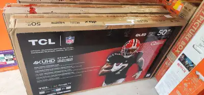 2024 - TCL 50" (Q65) 4K UHD HDR QLED Smart tv Starting $300!, View more