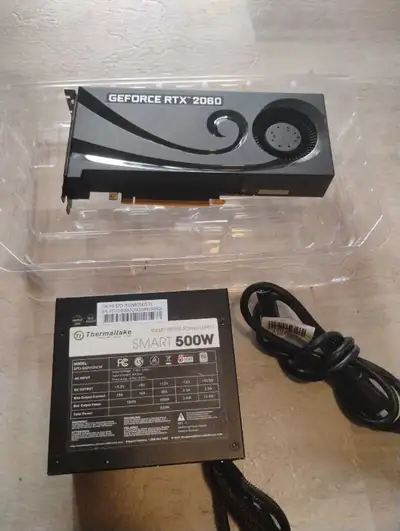 Je vends une carte graphique Nvidia RTX 2060 en excellent état et une alimentation Thermaltake Smart...
