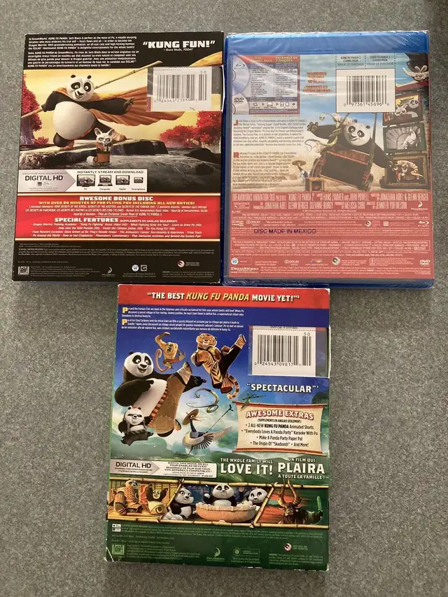 New sealed Kung Fu Panda 1 2 3 Blurays with dvd63347536831491121
