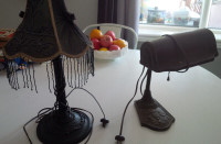 2 Victorian Antique Lamps, Parlour Lamp, Desk Lamp, See Listing
