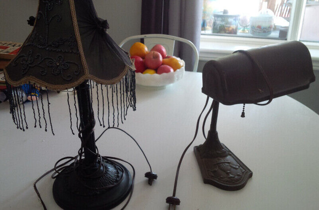 2 Victorian Antique Lamps, Parlour Lamp, Desk Lamp, See Listing in Arts & Collectibles in Stratford