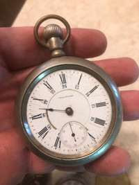 4 Vintage Pocket Watches For Parts Repair Waltham Elgin