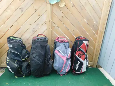 4 X TOP MODEL CART BAGS BAG BOY, CLEVELAND, OGIO ,CLI GEAR, View more