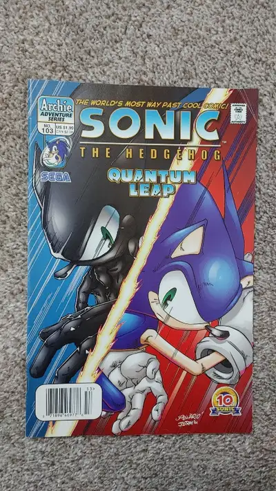 Archie Comics 2001 Sonic The Hedgehog #103 "Quantum Leap" Direct Edition. Low print run and tough to...