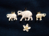 Genuine Ivory sculptures, pendants