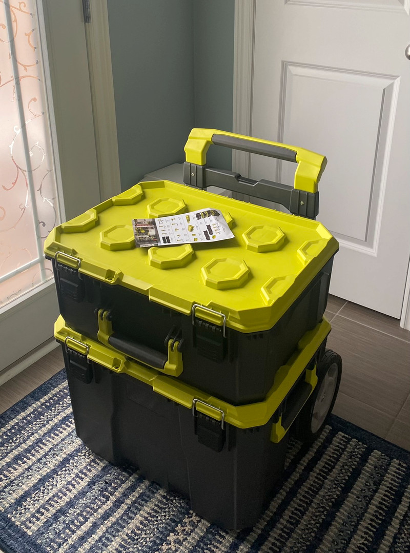 RYOBI ROLLING TOOL BOX AND MEDIUM TOOLBOX LINK SYSTEM NEW Tool