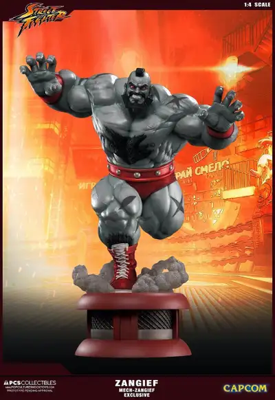 My last two. Both have never been displayed. Mech Zangief $800 (1/4 scale) Evil Ryu $900 (1/3 scale)...