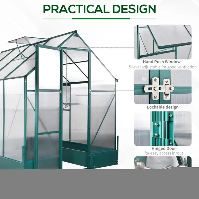 8.2' x 6.2' Greenhouse Aluminum Frame in Patio & Garden Furniture in Markham / York Region - Image 6