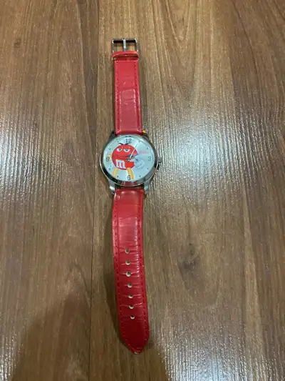 red m&m wrist watch by mzb japan movement new, View more