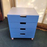 Ikea kids dresser/drawer set blue - stuva