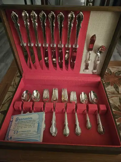 This is a used 1847 Rogers Bros Silverware set, perfect for adding a touch of elegance to your dinin...