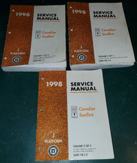 1998 SUNFIRE CAVALIER OEM Service Manual Set