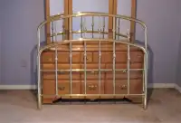 Pure Brass Headboard and Footboard By Pietwood Ltd. Double Size