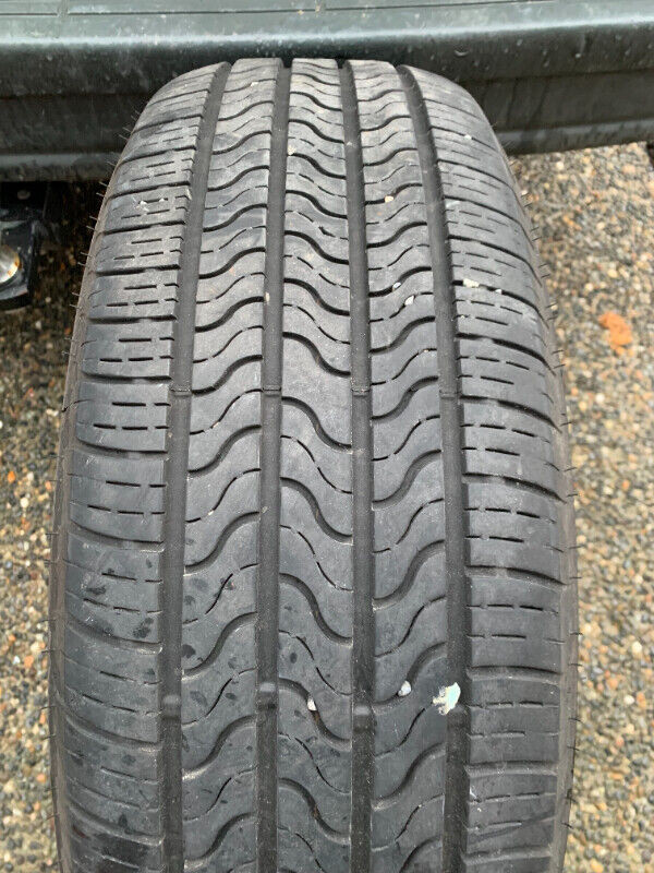 1 X single 225/60/18 M+S Firestone All Season with 65% tread in Tires & Rims in Delta/Surrey/Langley