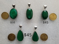 Emerald Raw Stone Pendant etc..  New