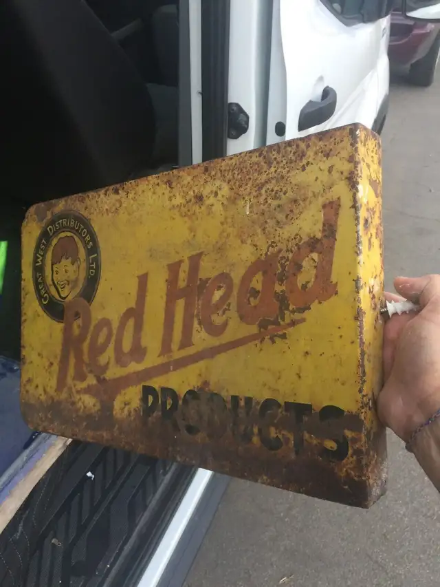 More vintage antique metal signs for sale 306-717-9678 in Arts & Collectibles in Edmonton - Image 5