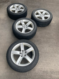 OEM factory Audi rims with winter tires. Will also fit VW