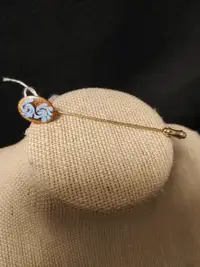 Blue and Gold Tone Stick Pin