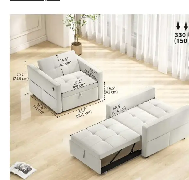 New Convertible Sofa Chair