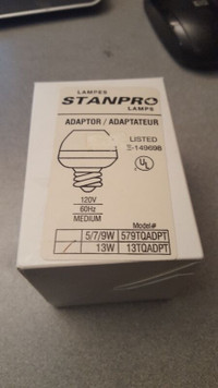 1 adaptateur culot E26 pour fluorescent PL 13w NEUF 13TQADPT