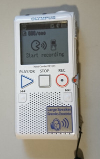 Olympus Note Corder DP-311 Digital Voice Recorder