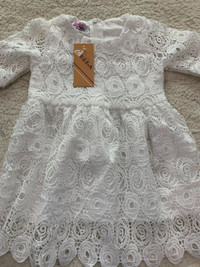 NEW Flower Girl Dress, Lace Dress 3/4 Sleeve Dress