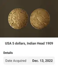 Five  Dollars  Gold Coin