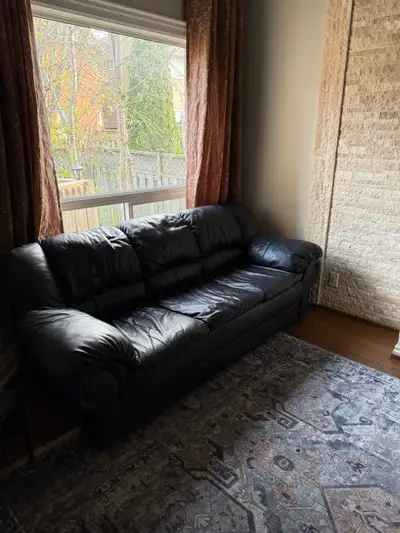 Selling Black Leather Sofa, View more
