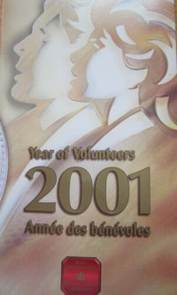 2001 Canada 10 Cents Year of the Volunteer UNC Silver Coin