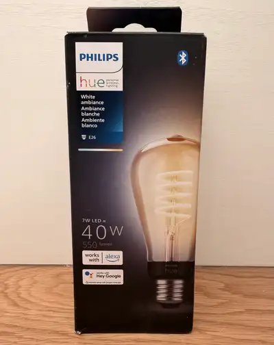 Philips Hue ST19 Edison E26 Smart Bulb, View more