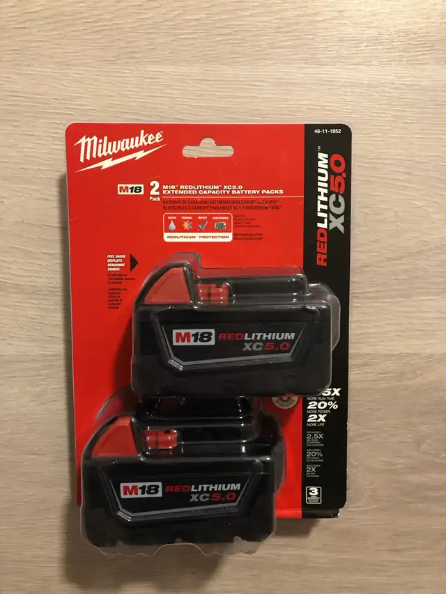 Milwaukee battery M18 xc5.0