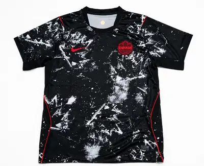 Men’s Large Team Canada Soccer Jersey Black Red New With Tags, View more