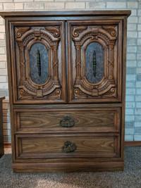 Retro Armoire and nightstand 