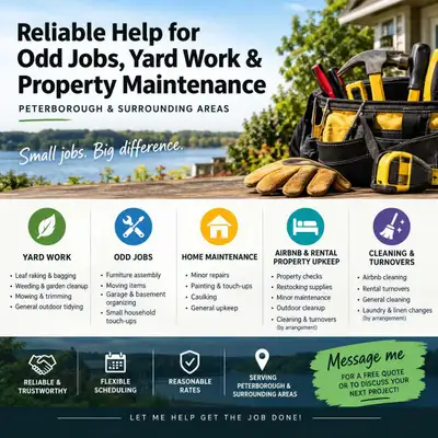 Odd Jobs, Yard Work & Property Maintenance – Peterborough, View more