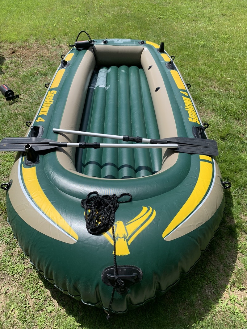 Seahawk 4 inflatable boat Fishing, Camping & Outdoors Sudbury Kijiji